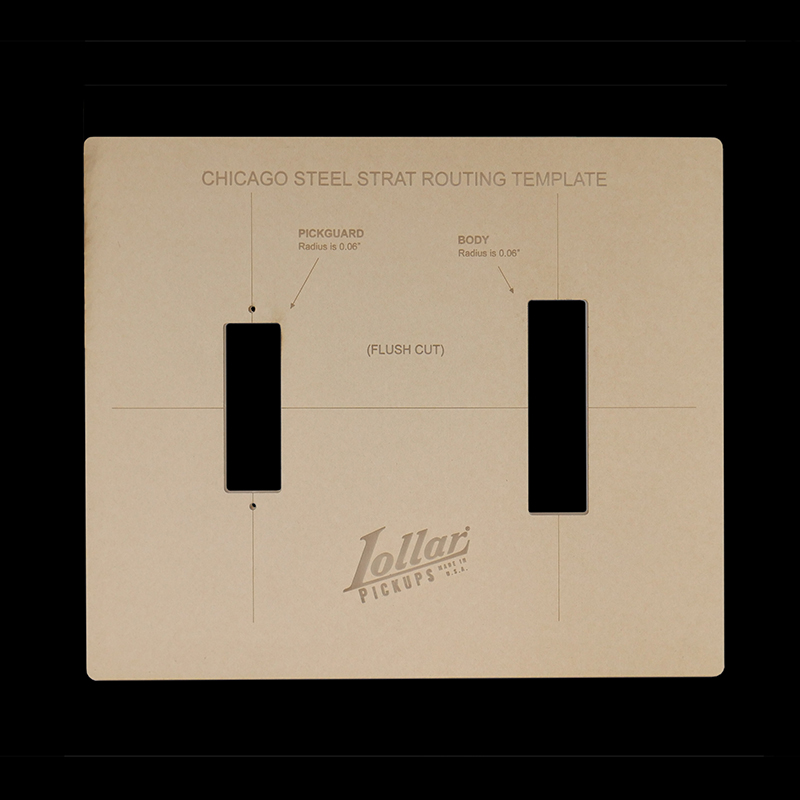 Chicago Steel for Strat Routing Template Lollar Pickups